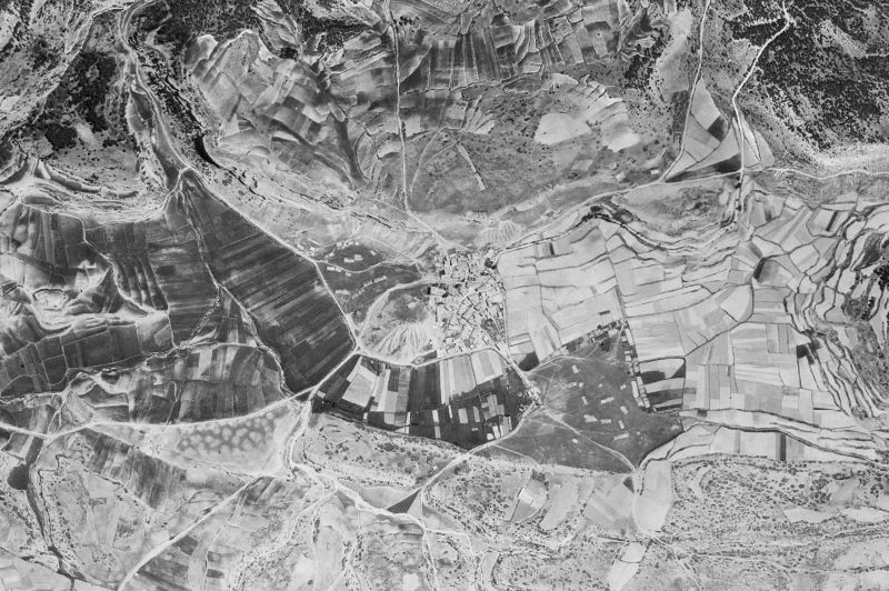 Ortofoto de 1956-1957 del núcleo de Frías de Albarracín