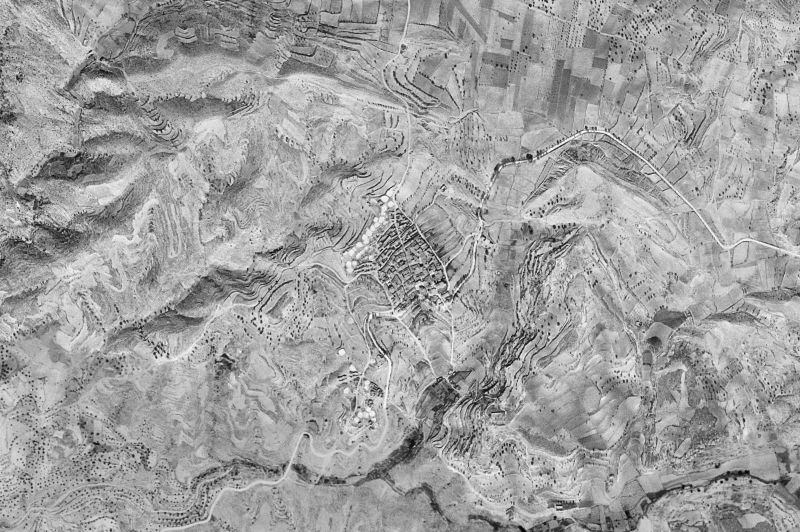 Ortofoto de 1956-1957 del núcleo de La Ginebrosa