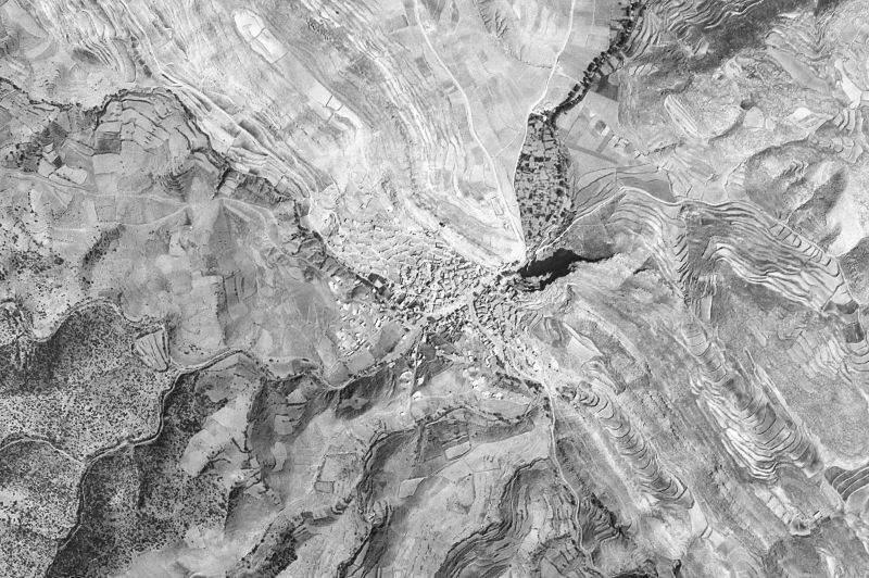 Ortofoto de 1956-1957 del núcleo de La Hoz de la Vieja