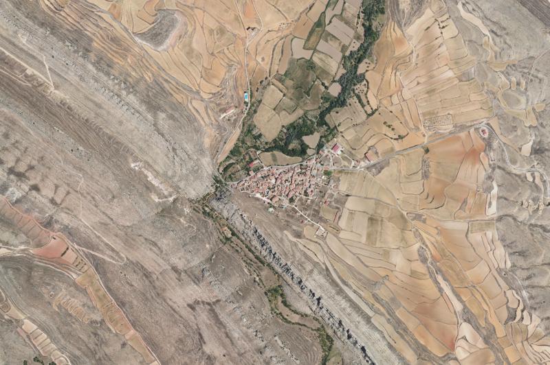 Ortofoto actual del núcleo de Huesa del Común
