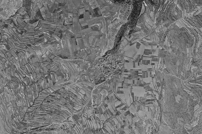Ortofoto de 1956-1957 del núcleo de Jabaloyas