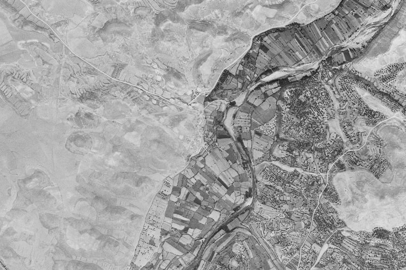 Ortofoto de 1956-1957 del núcleo de Jatiel