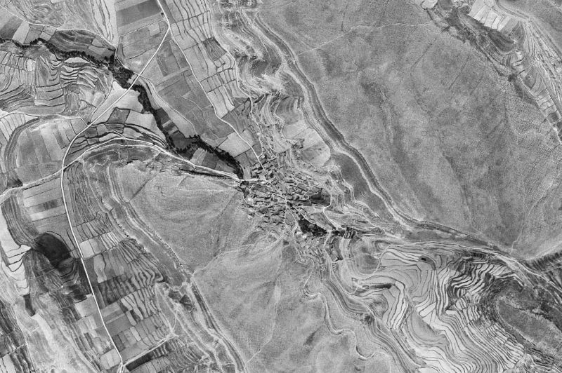Ortofoto de 1956-1957 del núcleo de Jorcas
