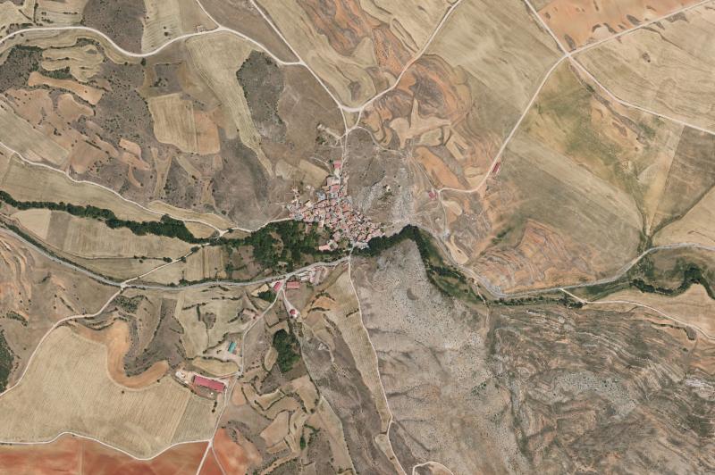 Ortofoto actual del núcleo de Lagueruela