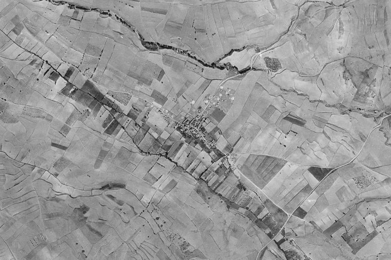 Ortofoto de 1956-1957 del núcleo de Lanzuela