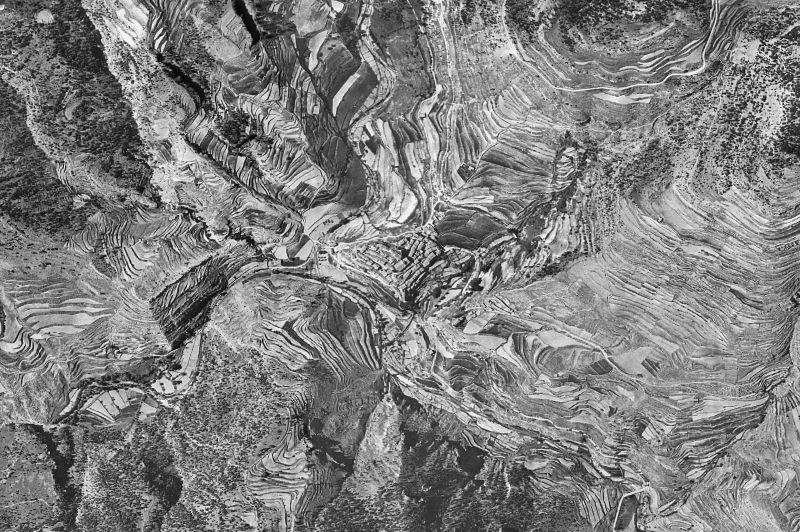 Ortofoto de 1956-1957 del núcleo de Linares de Mora