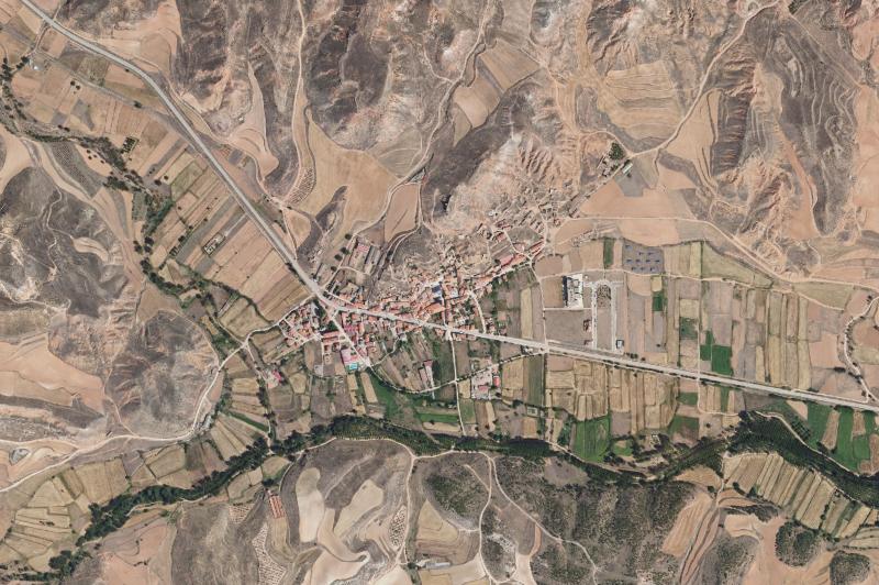 Ortofoto actual del núcleo de Martín del Río