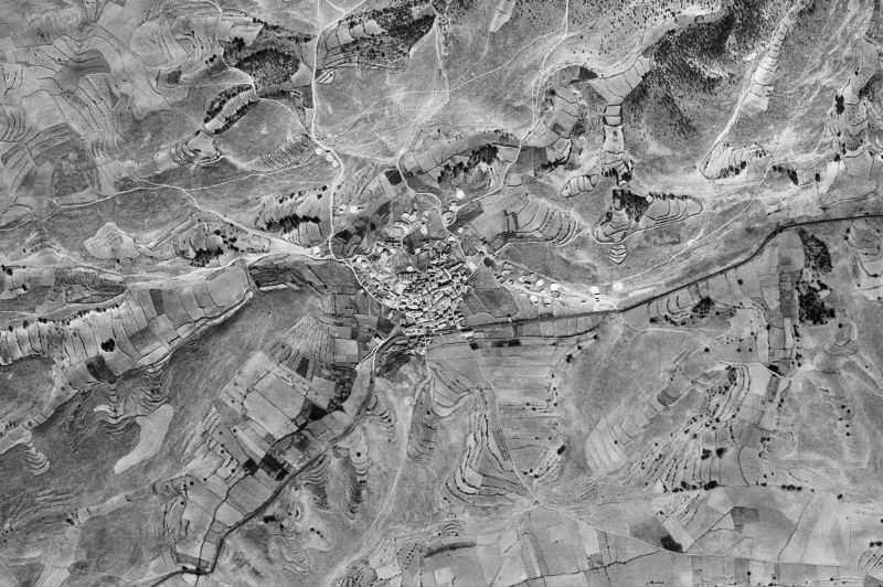 Ortofoto de 1956-1957 del núcleo de La Mata de los Olmos