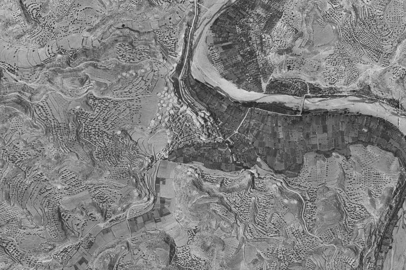 Ortofoto de 1956-1957 del núcleo de Mazaleón