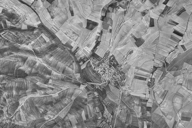 Ortofoto de 1956-1957 del núcleo de Mezquita de Jarque