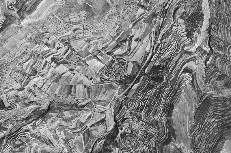 Ortofoto de 1956-1957 del núcleo de Mirambel
