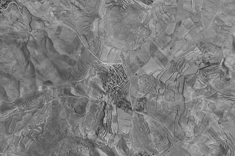 Ortofoto de 1956-1957 del núcleo de Monforte de Moyuela