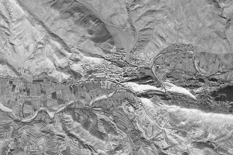 Ortofoto de 1956-1957 del núcleo de Montalbán