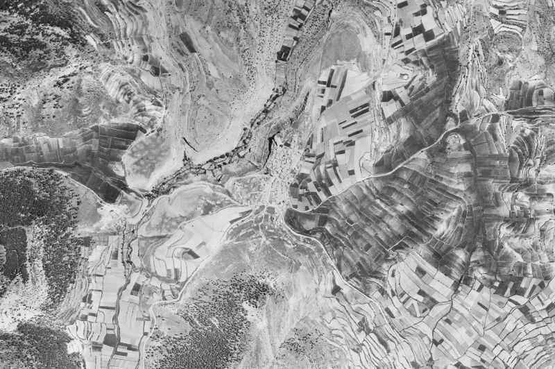 Ortofoto de 1956-1957 del núcleo de Moscardón