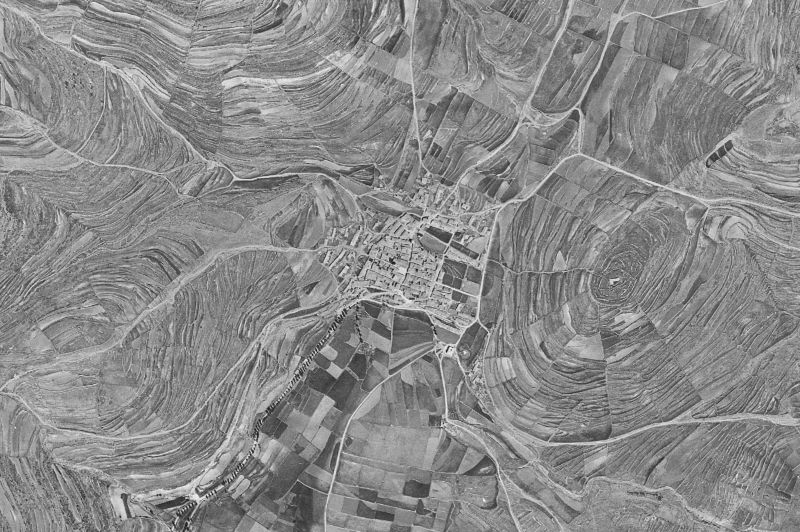 Ortofoto de 1956-1957 del núcleo de Mosqueruela