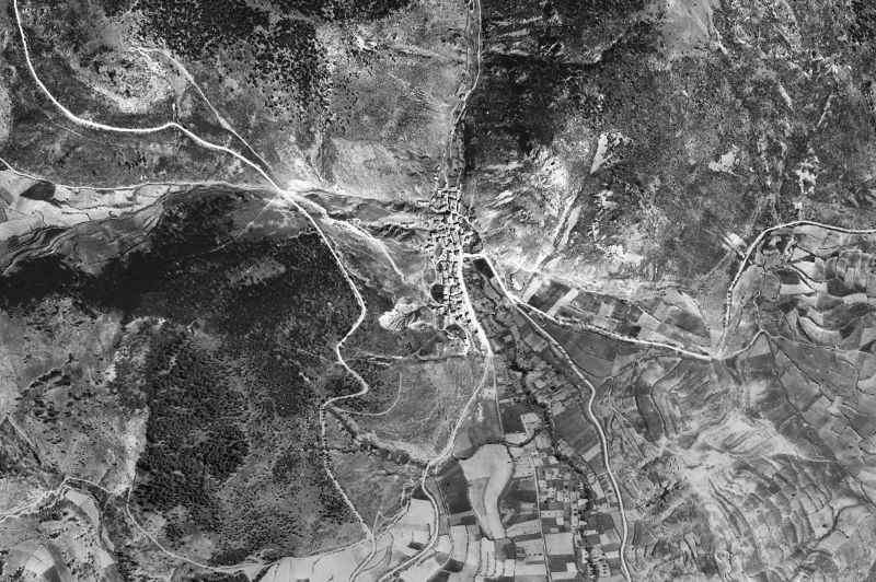 Ortofoto de 1956-1957 del núcleo de Noguera de Albarracín