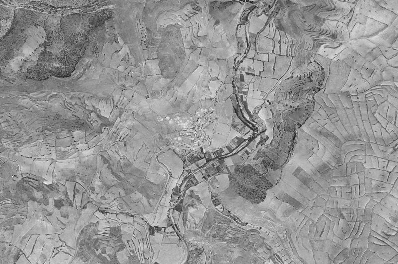 Ortofoto de 1956-1957 del núcleo de Nogueras