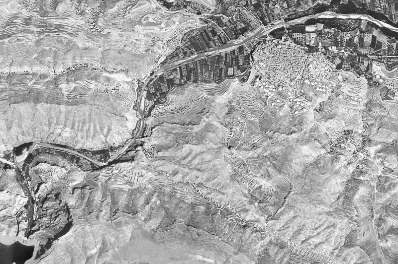 Ortofoto de 1956-1957 del núcleo de Oliete