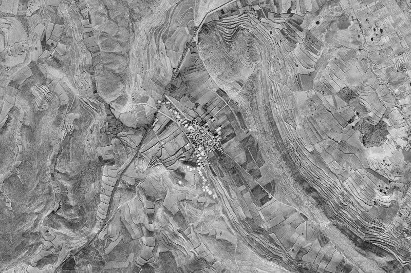 Ortofoto de 1956-1957 del núcleo de Los Olmos
