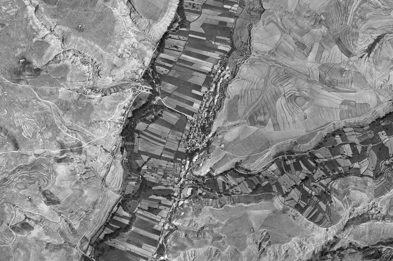 Ortofoto de 1956-1957 del núcleo de Orrios