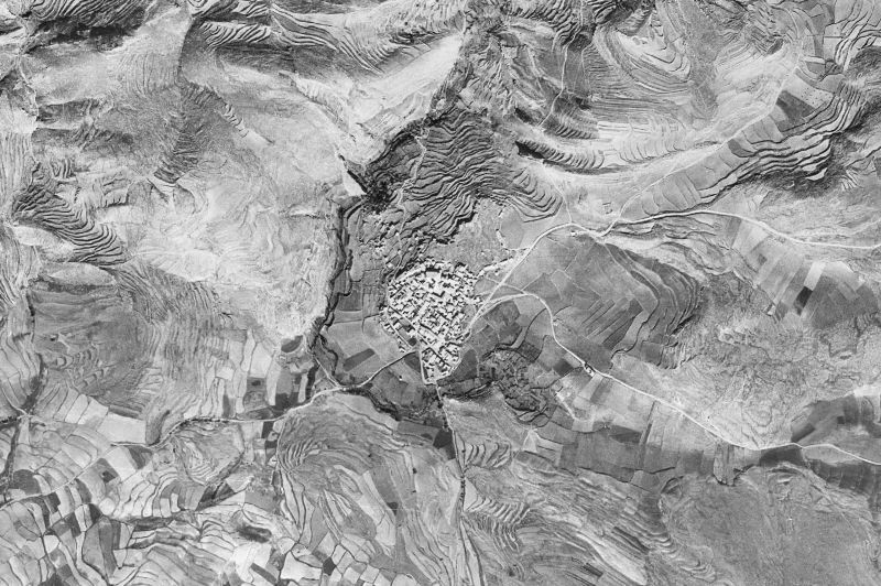 Ortofoto de 1956-1957 del núcleo de Palomar de Arroyos