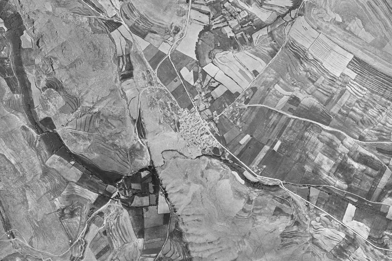 Ortofoto de 1956-1957 del núcleo de Pancrudo