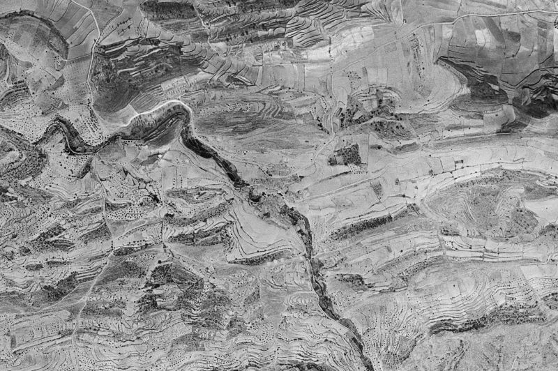 Ortofoto de 1956-1957 del núcleo de Las Parras de Castellote