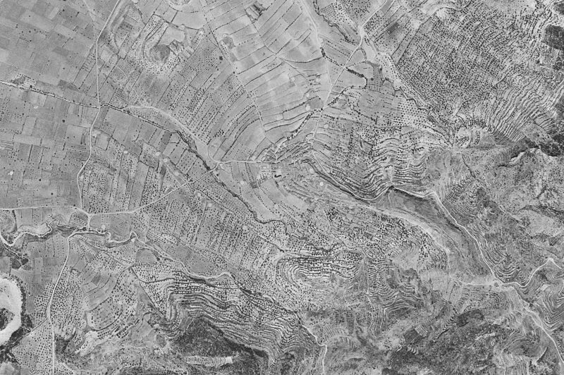 Ortofoto de 1956-1957 del núcleo de Peñarroya de Tastavins