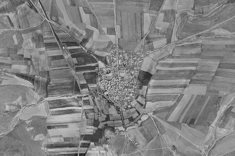 Ortofoto de 1956-1957 del núcleo de Perales del Alfambra