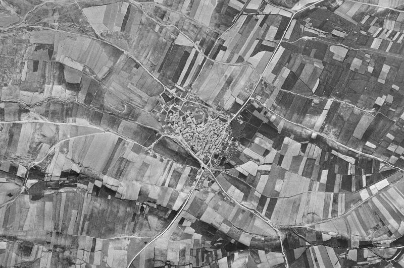 Ortofoto de 1956-1957 del núcleo de El Pobo