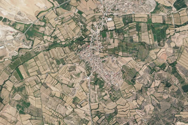 Ortofoto actual del núcleo de La Puebla de Híjar