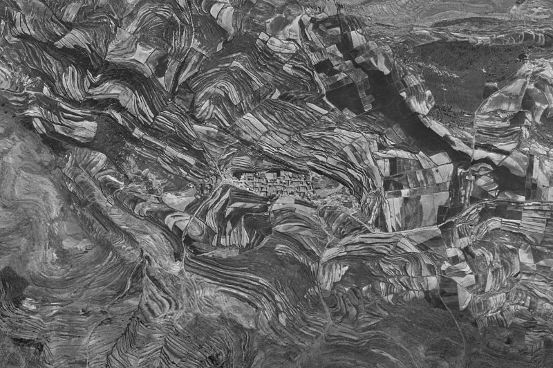 Ortofoto de 1956-1957 del núcleo de Puertomingalvo