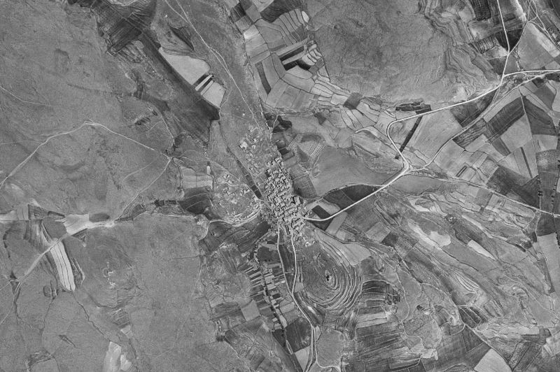 Ortofoto de 1956-1957 del núcleo de Rillo