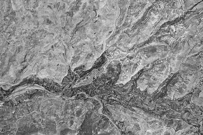 Ortofoto de 1956-1957 del núcleo de Riodeva