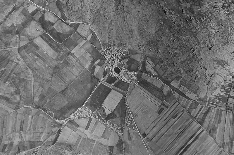 Ortofoto de 1956-1957 del núcleo de Ródenas