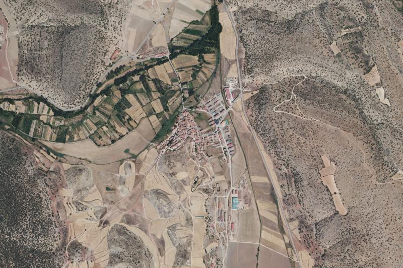 Ortofoto actual del núcleo de Royuela