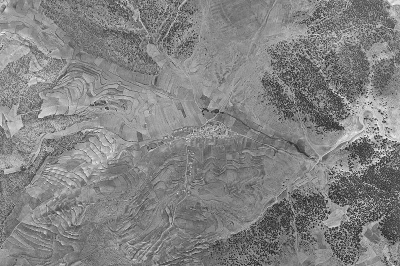 Ortofoto de 1956-1957 del núcleo de Rubiales