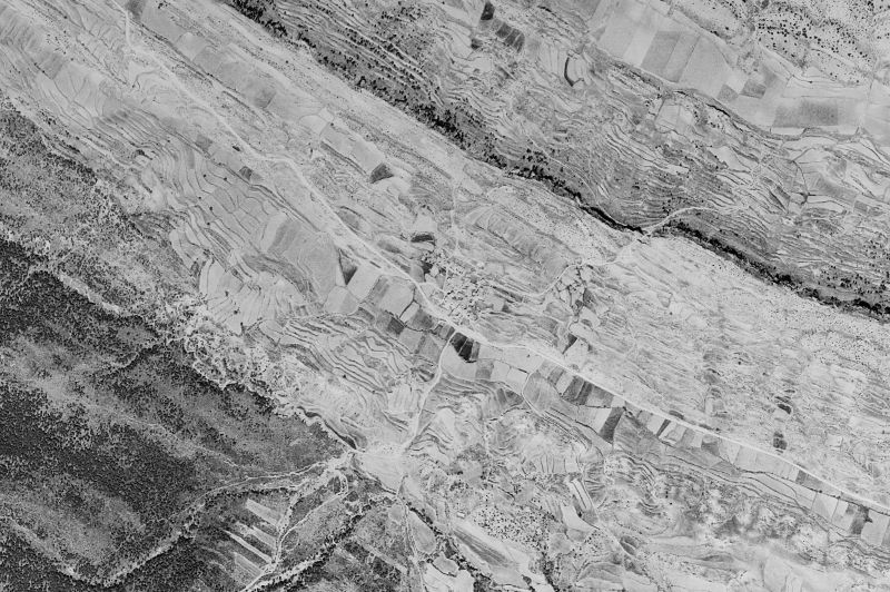 Ortofoto de 1956-1957 del núcleo de Salcedillo