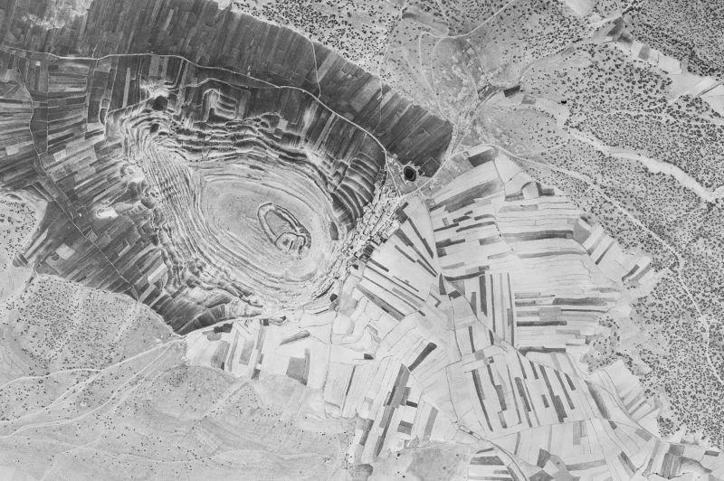 Ortofoto de 1956-1957 del núcleo de Saldón