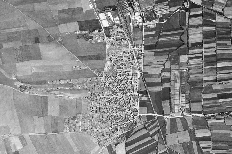 Ortofoto de 1956-1957 del núcleo de Santa Eulalia