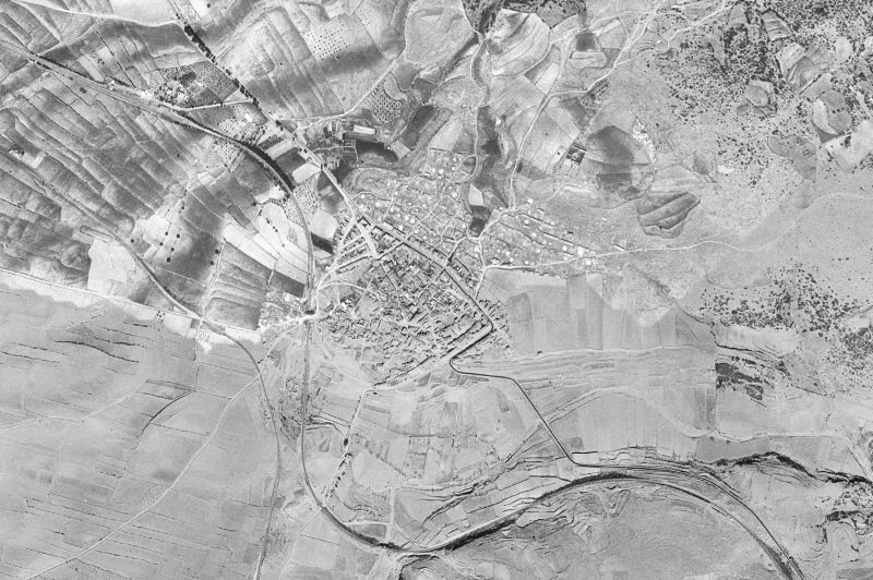 Ortofoto de 1956-1957 del núcleo de Sarrión