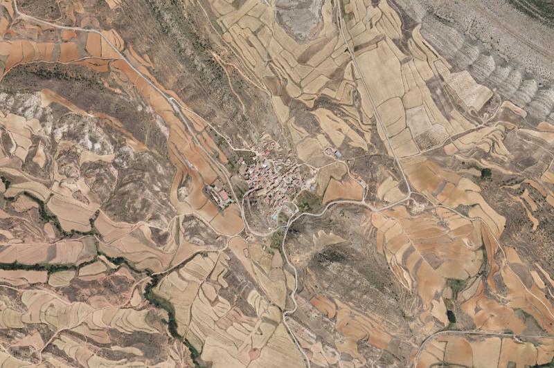 Ortofoto actual del núcleo de Segura de los Baños