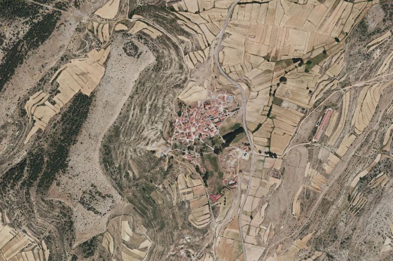 Ortofoto actual del núcleo de Terriente