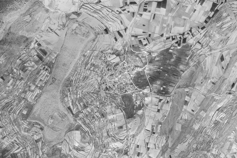 Ortofoto de 1956-1957 del núcleo de Terriente