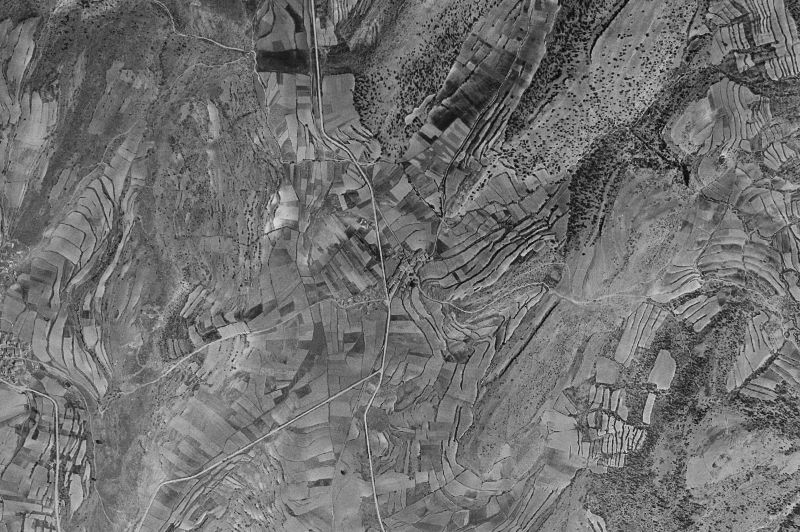 Ortofoto de 1956-1957 del núcleo de Toril y Masegoso