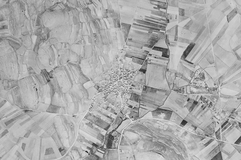 Ortofoto de 1956-1957 del núcleo de Tornos