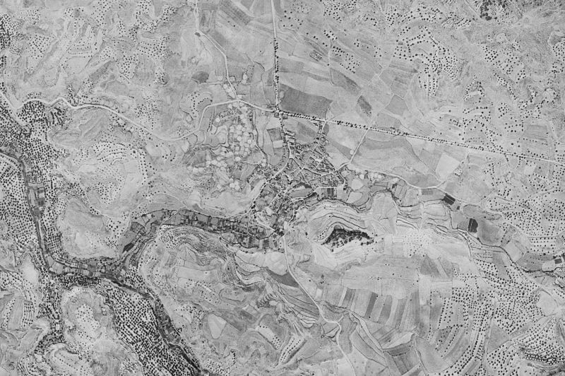 Ortofoto de 1956-1957 del núcleo de Torrecilla de Alcañiz