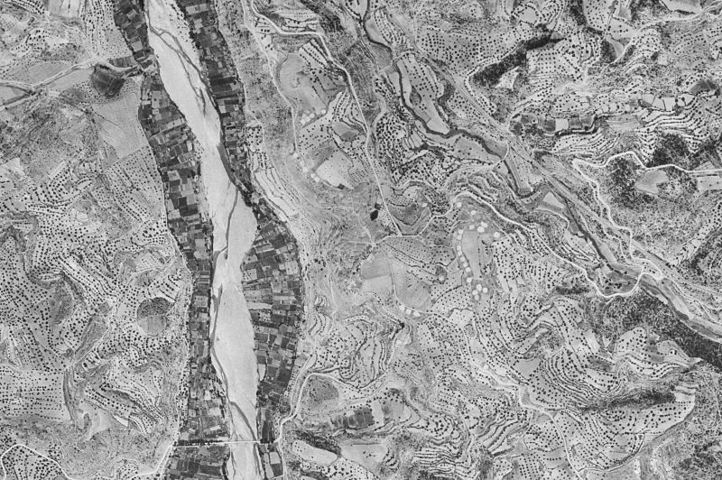 Ortofoto de 1956-1957 del núcleo de Torre del Compte