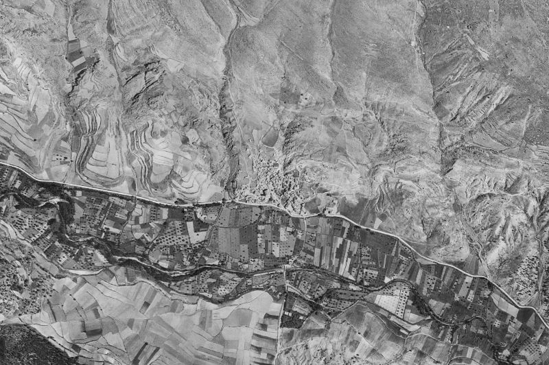 Ortofoto de 1956-1957 del núcleo de Torres de Albarracín
