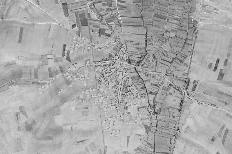 Ortofoto de 1956-1957 del núcleo de Torrijo del Campo